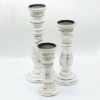 Bougeoir classique - Blanchi à la chaux - 37 x 10 cm - Grand