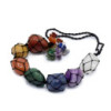 Pendentif en pierre de chakra suspendue - Chips des sept chakras