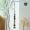 Pendentif en pierre de chakra suspendue - Chips des sept chakras