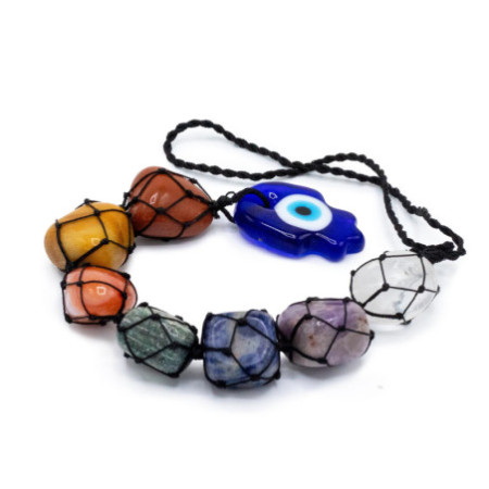 Pendentif Pierre Chakra Suspendu - Hamsa