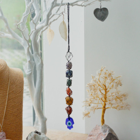 Pendentif Pierre Chakra Suspendu - Hamsa
