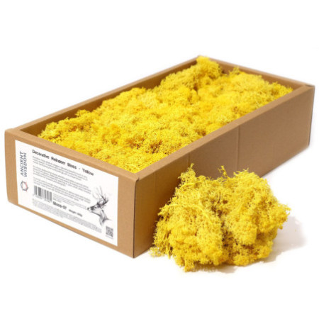 Mousse de renne décorative de qualité - Jaune - Boîte de 635 g