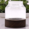 Terrarium de forme moyenne en bois de tung foncé - 16x18cm