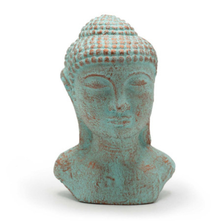 Tête de Bouddha Tranquillité - Cuivre Vert