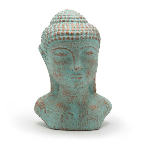 Tête de Bouddha Tranquillité - Cuivre Vert