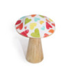 Petit champignon - 10 cm - Cœurs pastel