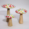 Petit champignon - 10 cm - Cœurs pastel