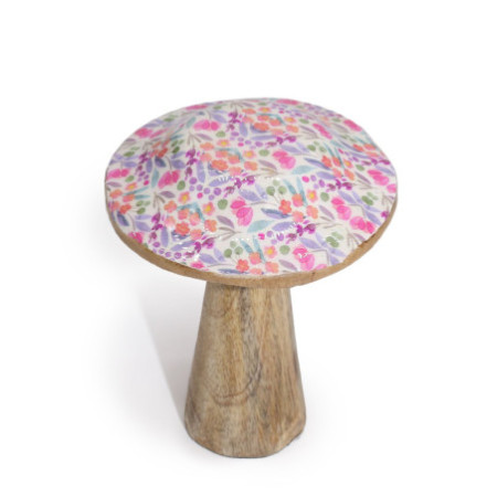 Petit champignon - 10 cm - Joli motif floral