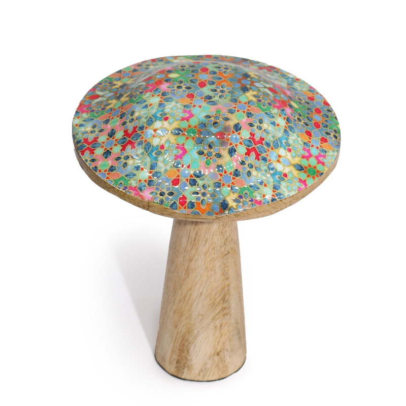 Champignon méditerranéen - 15 cm - Motif carrelage méditerranéen