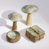 Champignon méditerranéen - 15 cm - Motif carrelage méditerranéen