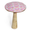 Grand champignon - 20 cm - Joli motif floral