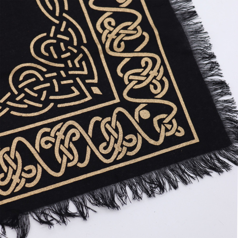 Nappe d'autel ésotérique à franges - Pentagone