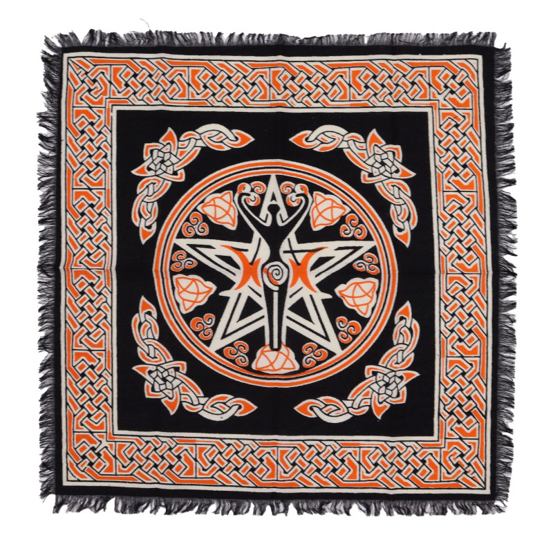Nappe d'autel ésotérique à franges - Terre Mère