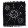 Nappe d'autel ésotérique à franges - Carte Lune et Soleil