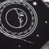 Nappe d'autel ésotérique à franges - Carte Lune et Soleil