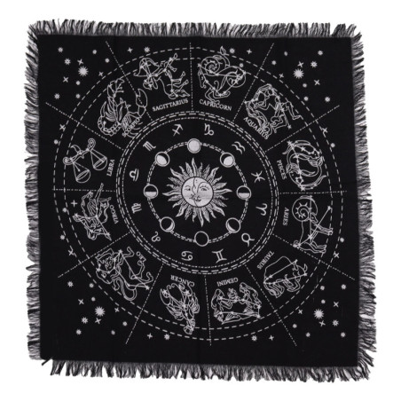 Nappe d'autel ésotérique à franges - Horoscope