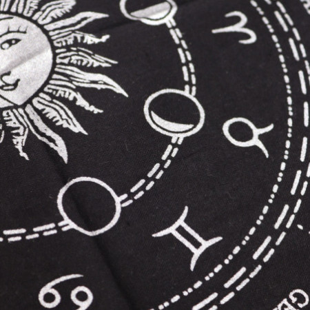 Nappe d'autel ésotérique à franges - Horoscope