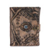 Livre brun clair - Décor mauvais œil - 160 pages à bords frangés - 17 x 12,5 cm