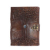 Livre noir et beige - Décor mauvais œil - 160 pages à bords frangés - 17 x 12,5 cm