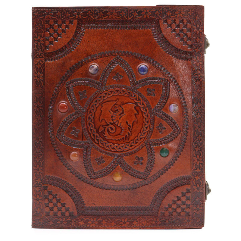 Grand livre de tombes - Chakra Stones Dragon Mandala 100 pages - 25x34cm
