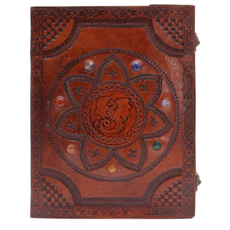Grand livre de tombes - Chakra Stones Dragon Mandala 100 pages - 25x34cm