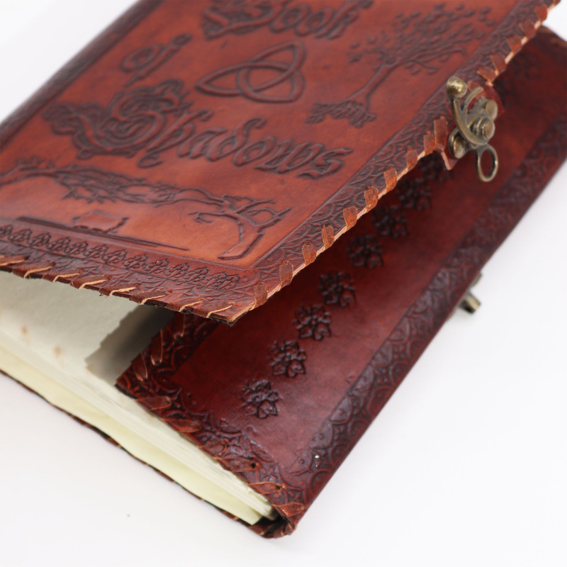 Grand Livre des Ombres - Tan foncé - 200 pages à tranches décentrées - 25 x 18 x 3 cm