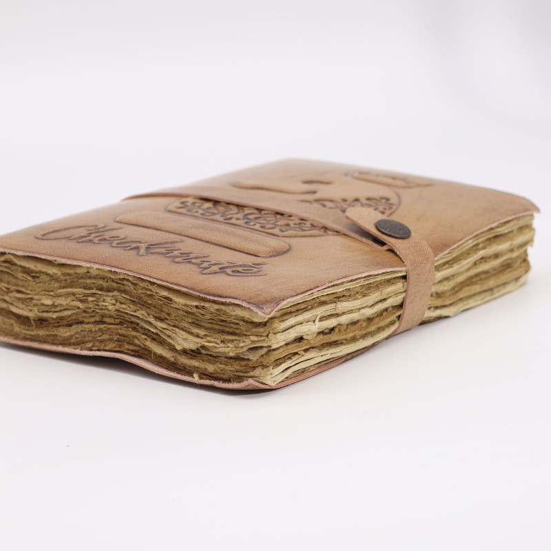 Carnet d'échecs - Beige clair - 200 pages à bords biseautés - 20 x 15 cm