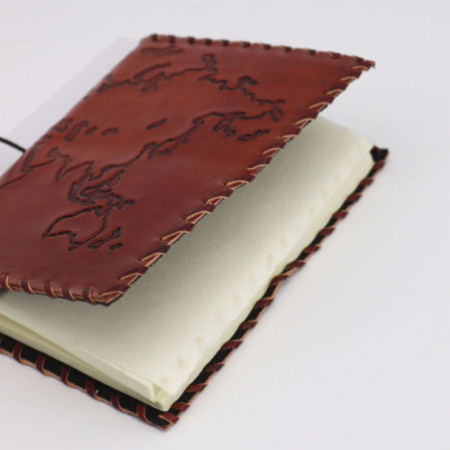 Carnet de voyage avec couverture - Beige clair - 96 pages - 17x13cm