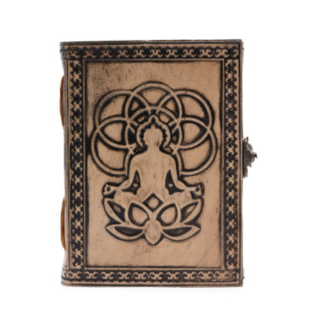 Bouddha - Carnet ésotérique - Rouge Tan - 200 pages Bordure cousue - 17,5 x 12,5 x 3 cm