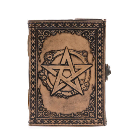 Pentacle - Carnet ésotérique - Gris antique - 200 pages Bordure cousue - 17,5 x 12,5 x 3 cm