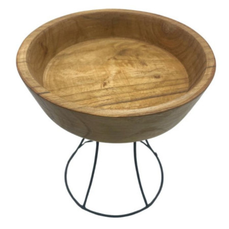 Bol surélevé en teck 20 cm - Plateau moyen