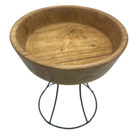 Bol surélevé en teck 20 cm - Plateau moyen