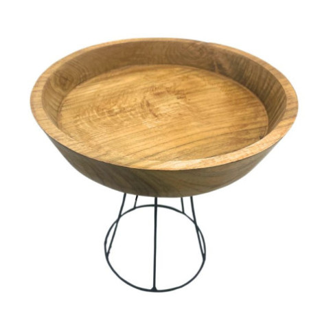 Bol surélevé en teck 20 cm - Grand plateau
