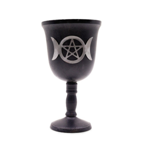 Coupe rituelle en fer - Triple Lune - 20x11cm