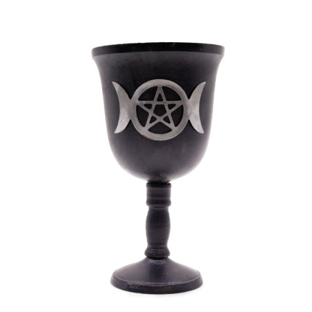Coupe rituelle en fer - Triple Lune - 20x11cm