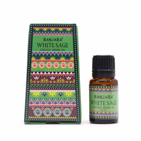 Huile parfumée indienne Banjara 10 ml - Sauge blanche
