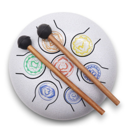 Tambour à langue d'acier Happy Drums 7 Chakra - 18 cm