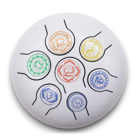 Tambour à langue d'acier Happy Drums 7 Chakra - 18 cm