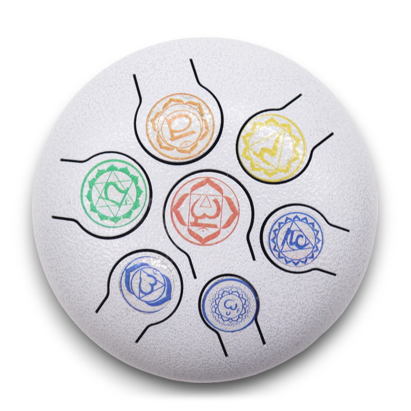 Tambour à langue d'acier Happy Drums 7 Chakra - 18 cm