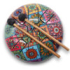 Tambours Happy Drums multicolores en acier Med - 17 x 13 cm