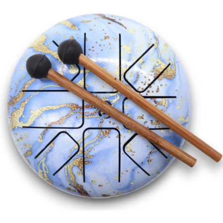Med Steel Tongue Happy Drums Bleu Ciel - 17x13cm