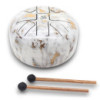 Tambour à langue en acier moyen Happy Drums en marbre - 17 x 13 cm