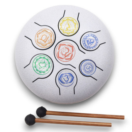 Langue en acier moyenne Happy Drums 7 Chakra - 17x13cm