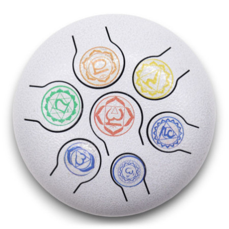 Langue en acier moyenne Happy Drums 7 Chakra - 17x13cm
