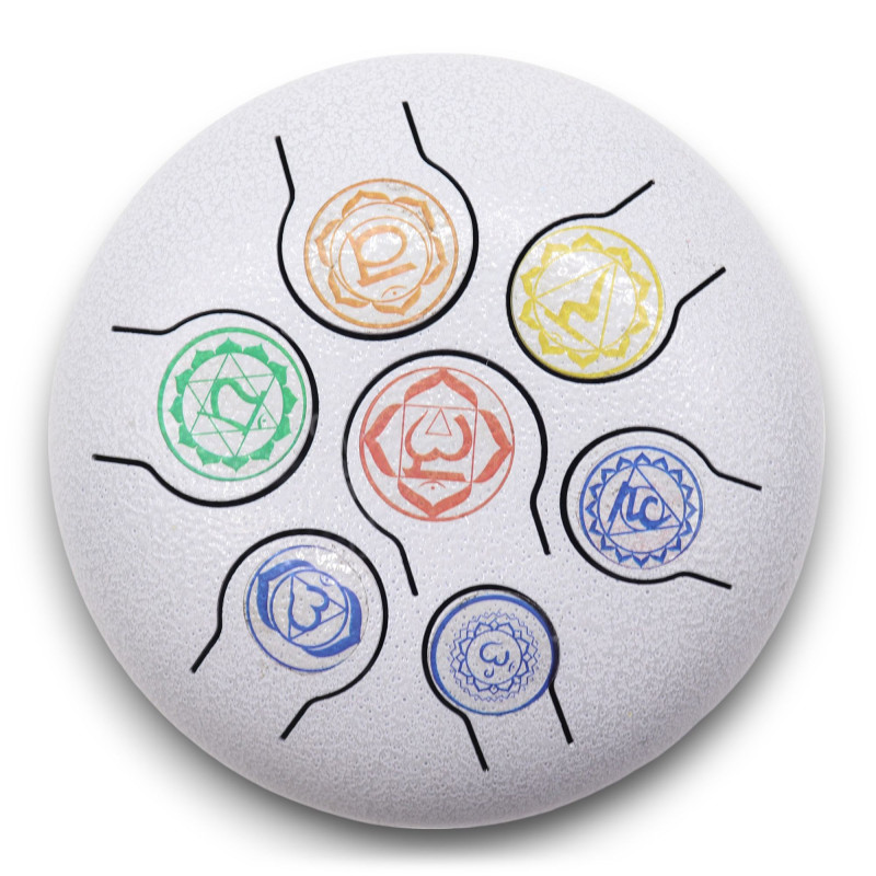 Langue en acier moyenne Happy Drums 7 Chakra - 17x13cm