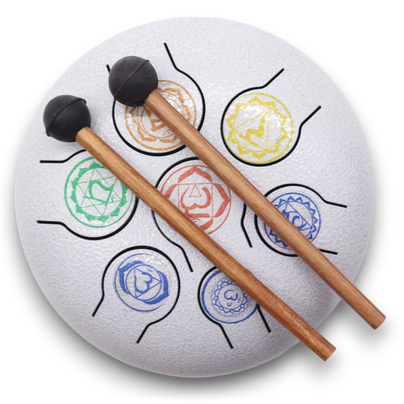 Langue en acier moyenne Happy Drums 7 Chakra - 17x13cm
