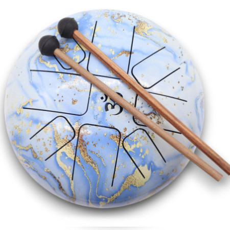Med Steel Tongue Happy Drums Bleu Ciel - 22x18cm