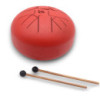 Tambour à langue en acier moyen Happy Drums Om Rouge - 22x16cm