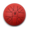 Tambour à langue en acier moyen Happy Drums Om Rouge - 22x16cm