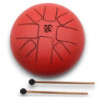 Tambour à langue en acier moyen Happy Drums Om Rouge - 22x16cm